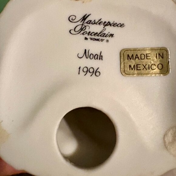 Vintage 1996 HOMCO Home Interiors Masterpiece Porcelain NOAH Religious Figurine - Picture 6 of 6